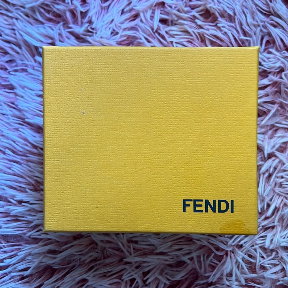 Fendi Roma Gold Black Empty Scarf Accessories Box New